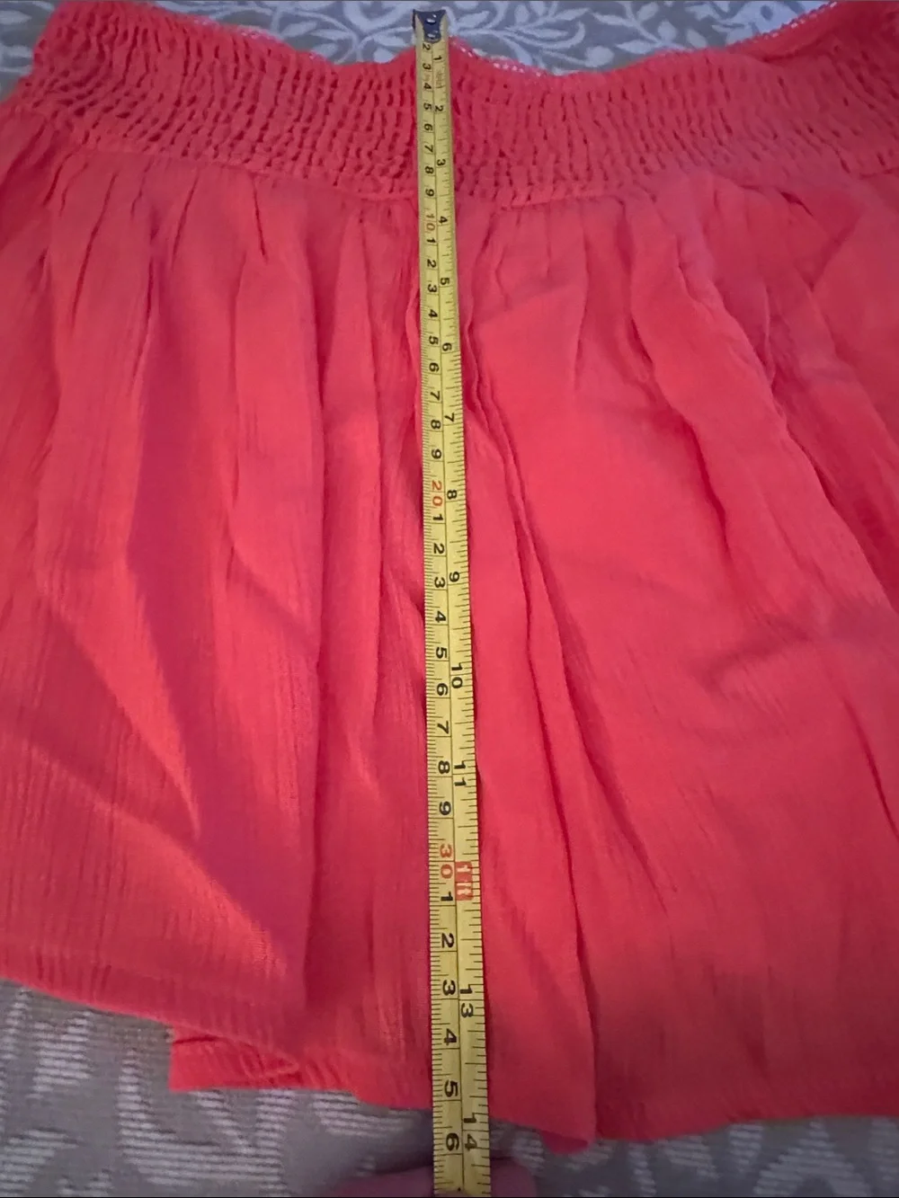 No Boundaries Red Crochet-Waist Circle Skirt